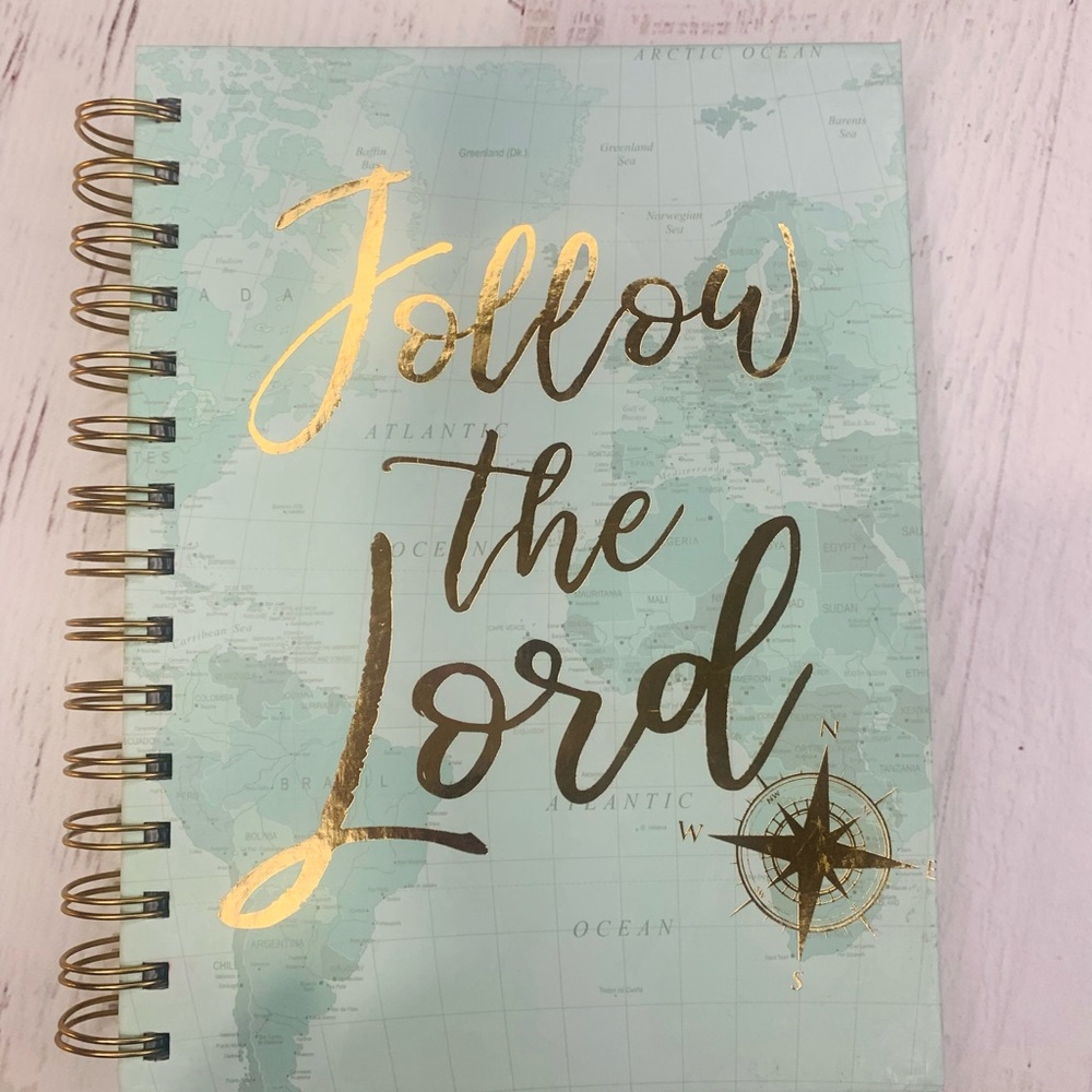 Caligirl Journal
New
Beautiful global design with the words “Follow the Lord”